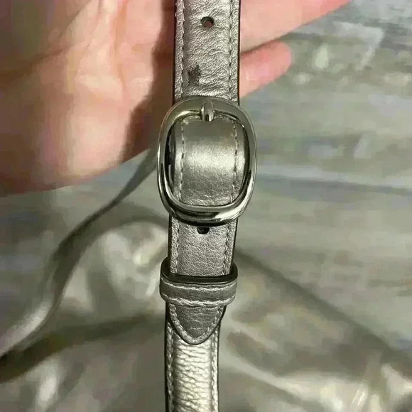 Coach Metallic Leather Crossbody Tote Shoulder Bag Style #F16509 - Picture 15 of 16